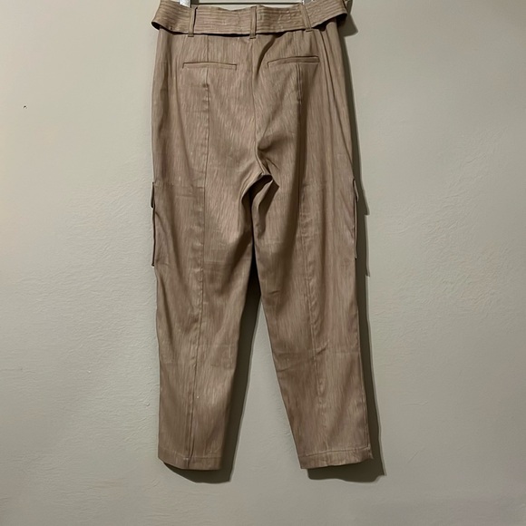 NWT WHBM Linen Blend Utility Trousers. Color: Sahara Twill. Size 6P. - Picture 6 of 11